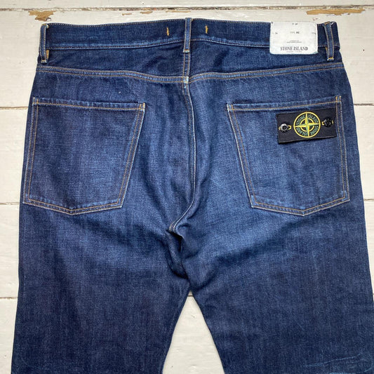 Stone Island Navy Baggy Jeans