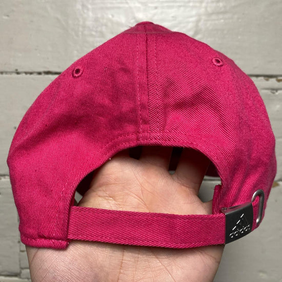 Adidas Pink and White Stripe Cap