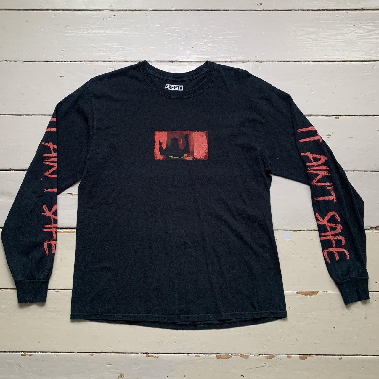 Skepta It Aint Safe Long Sleeve Black T Shirt