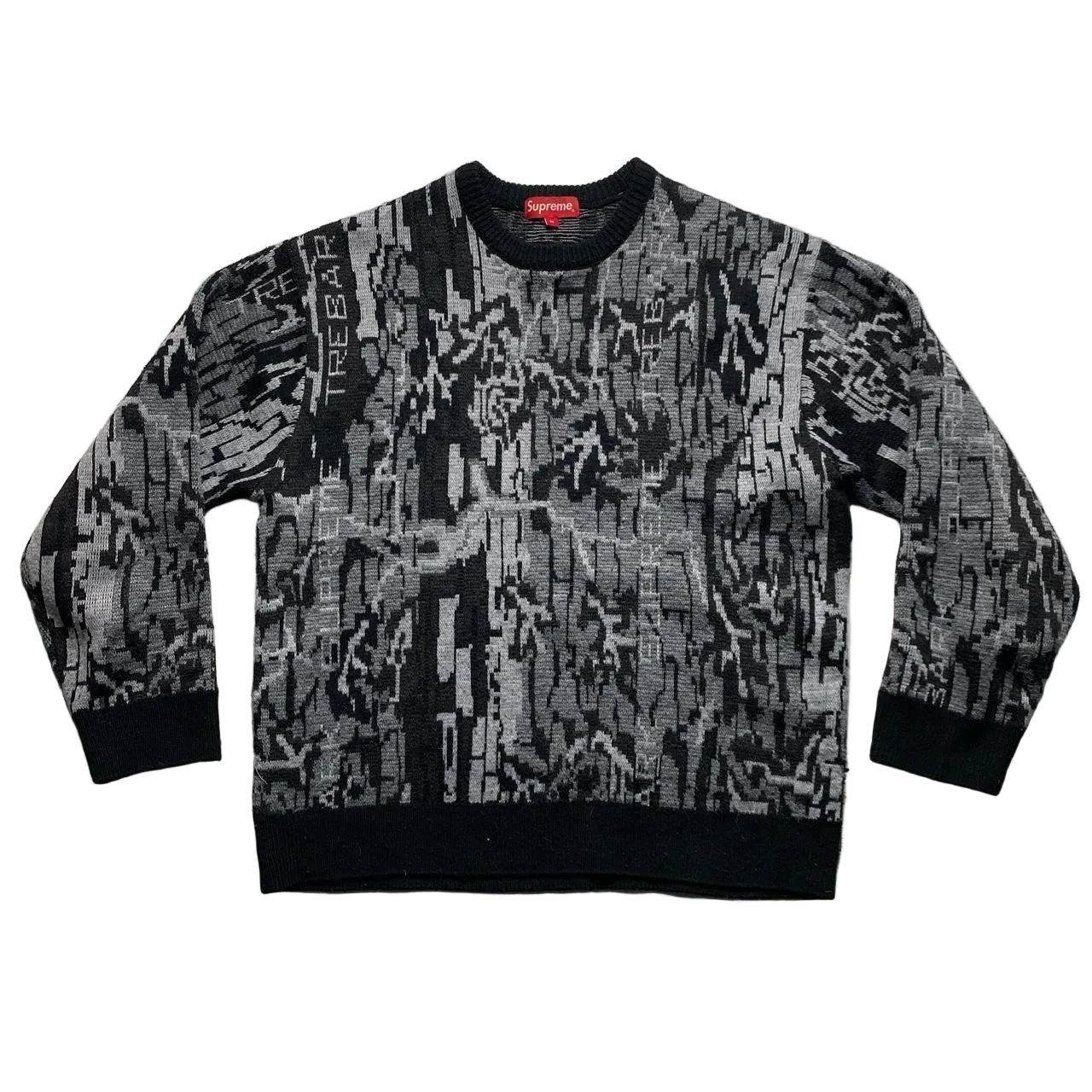Supreme Trebark Grey Black and White Jumper (M)