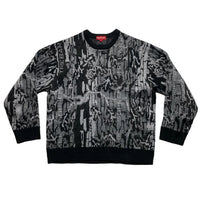 Supreme Trebark Grey Black and White Jumper (M)