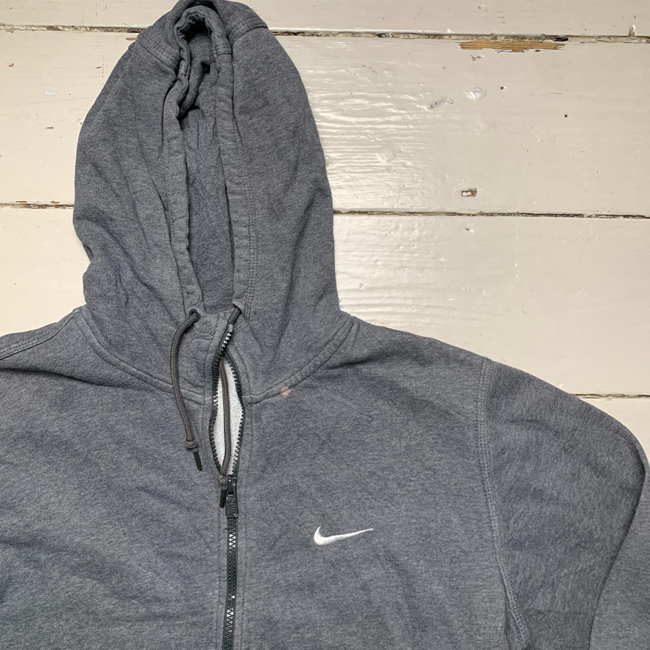 Nike Swoosh Grey and White Hoodie