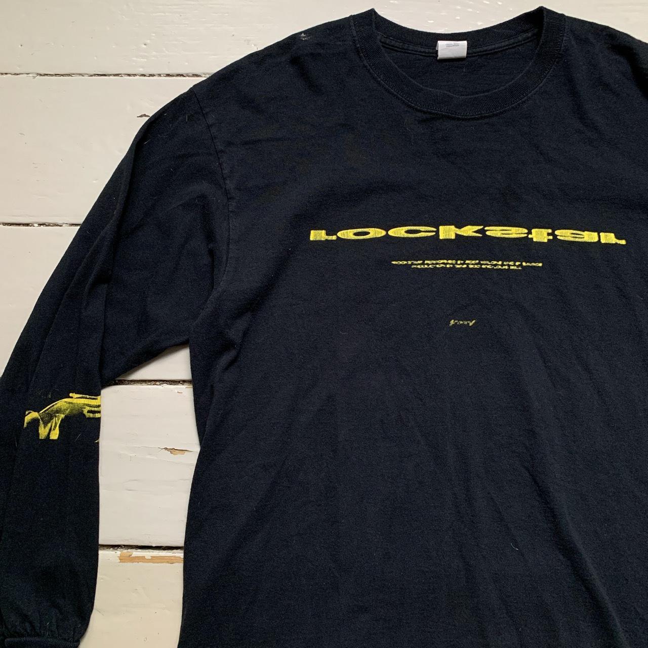 Post Malone Rockstar Merch Long Sleeve Black and Yellow T Shirt