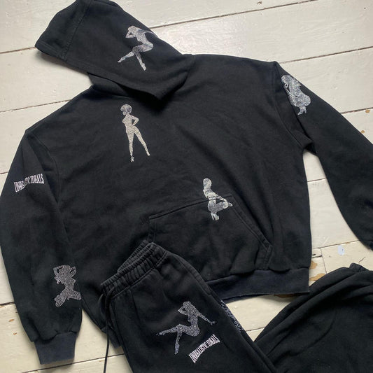 Unrealistic Ideals by Named Collective Black and Diamante Woman All Over Tracksuit