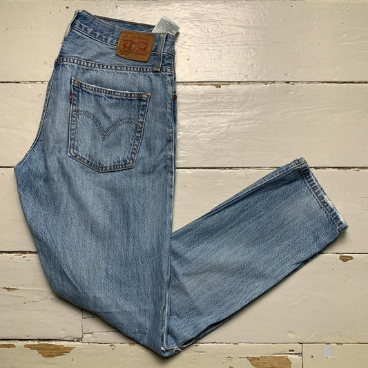 Levis 501 CT Light Blue Distressed Jeans