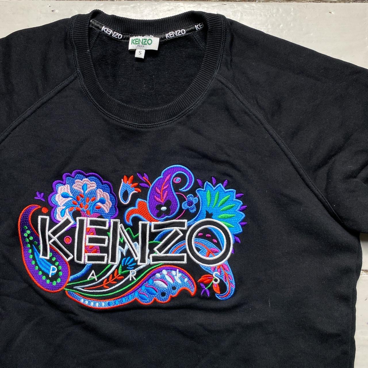 Kenzo Black Womens Floral Jumper