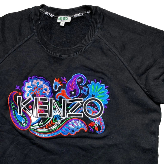 Kenzo Black Womens Floral Jumper (S)