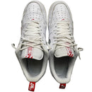 Nike Air Force 1 White and Red Pull Tab (UK 14)