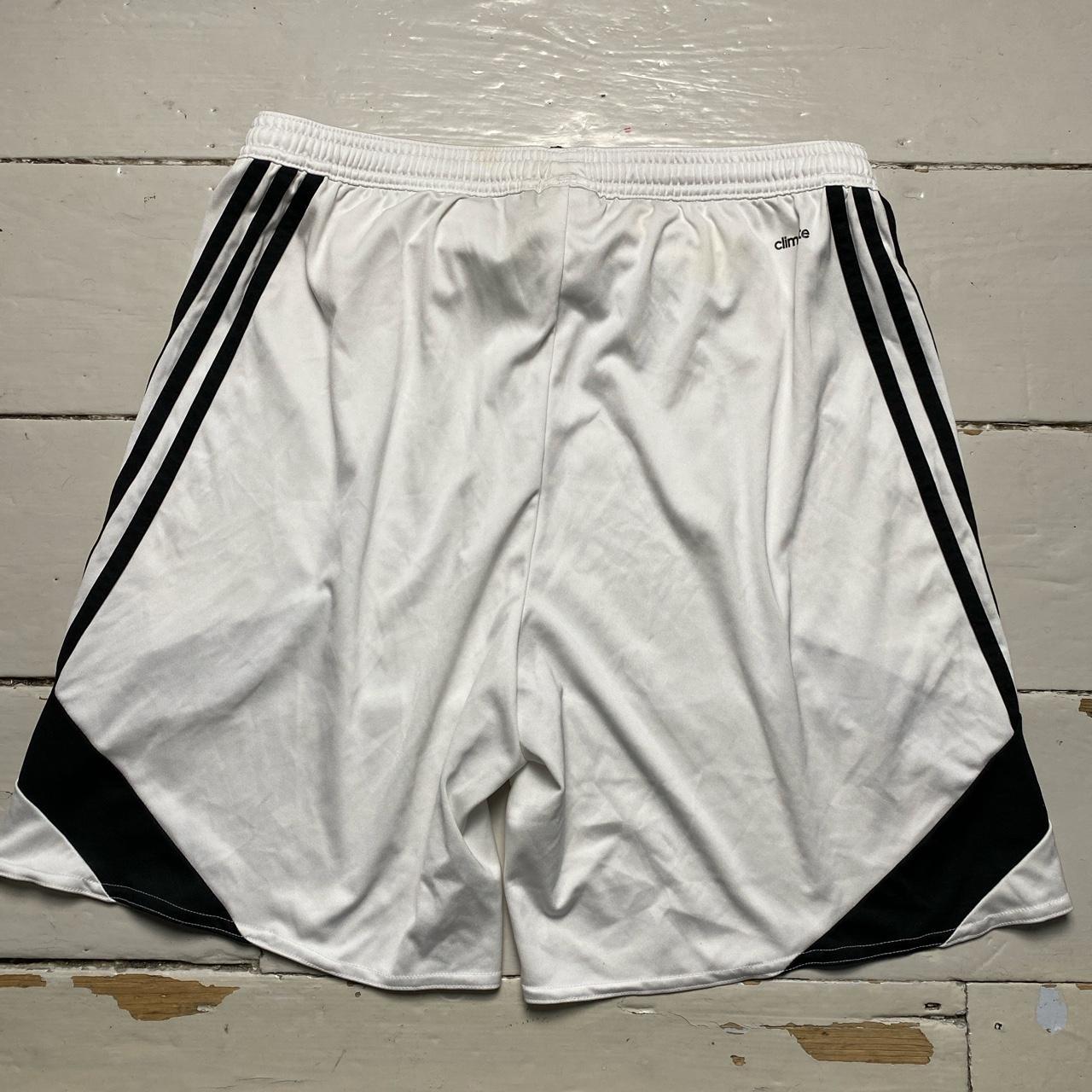 Adidas White and Black Football Shorts