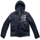 G Star Raw Navy and White Puffer Jacket (S)