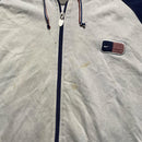Nike USA Vintage Y2K Light Baby Blue and Navy Hoodie (XL)