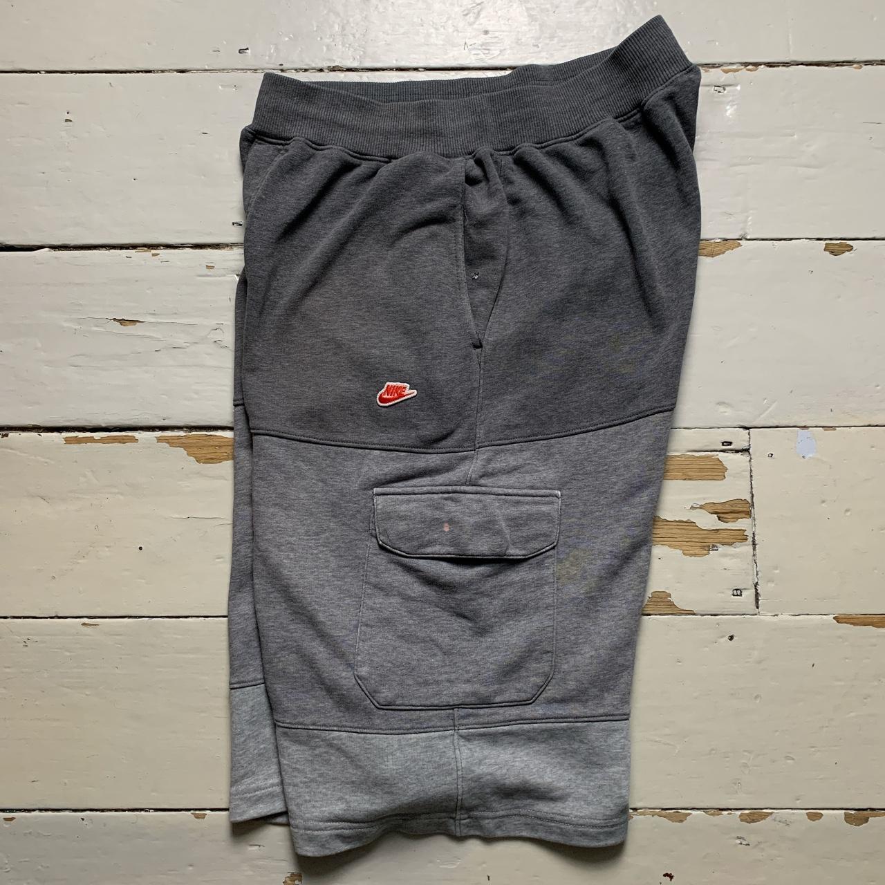 Nike Swoosh Cargo Jogger Shorts Grey Tri Tone