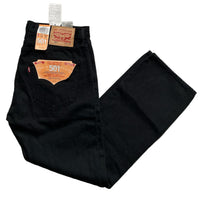 Levis 501 Jet Black Baggy Jeans (33W)