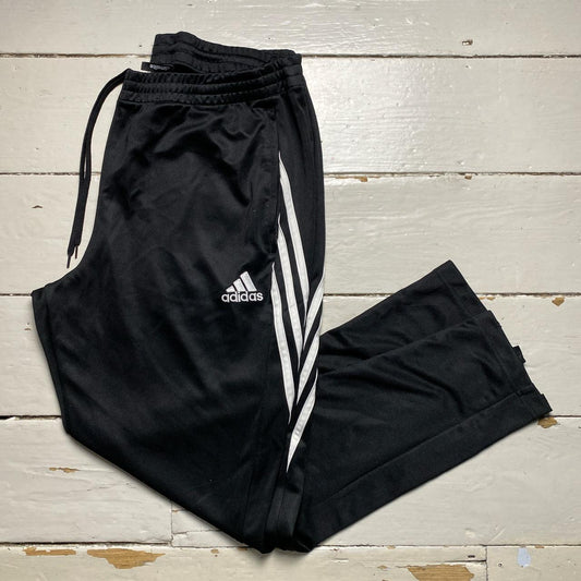 Adidas Black and White Slim Fit Trackpant Bottoms