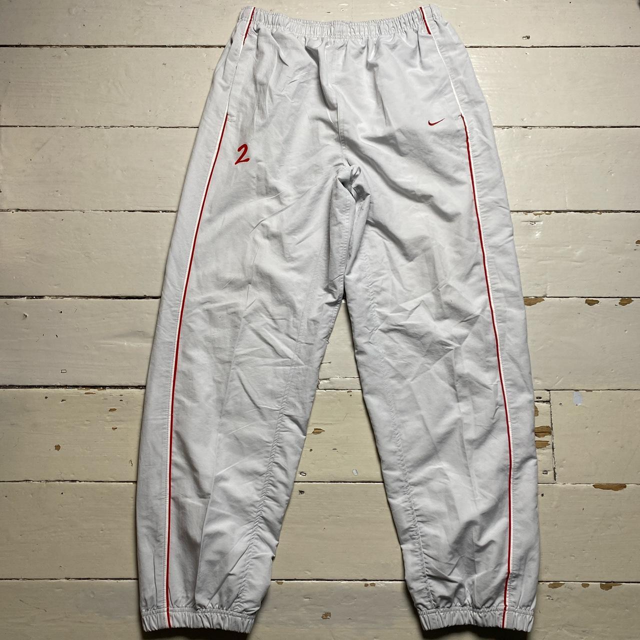 Nike Swoosh Vintage Shell Track Suit White and Red