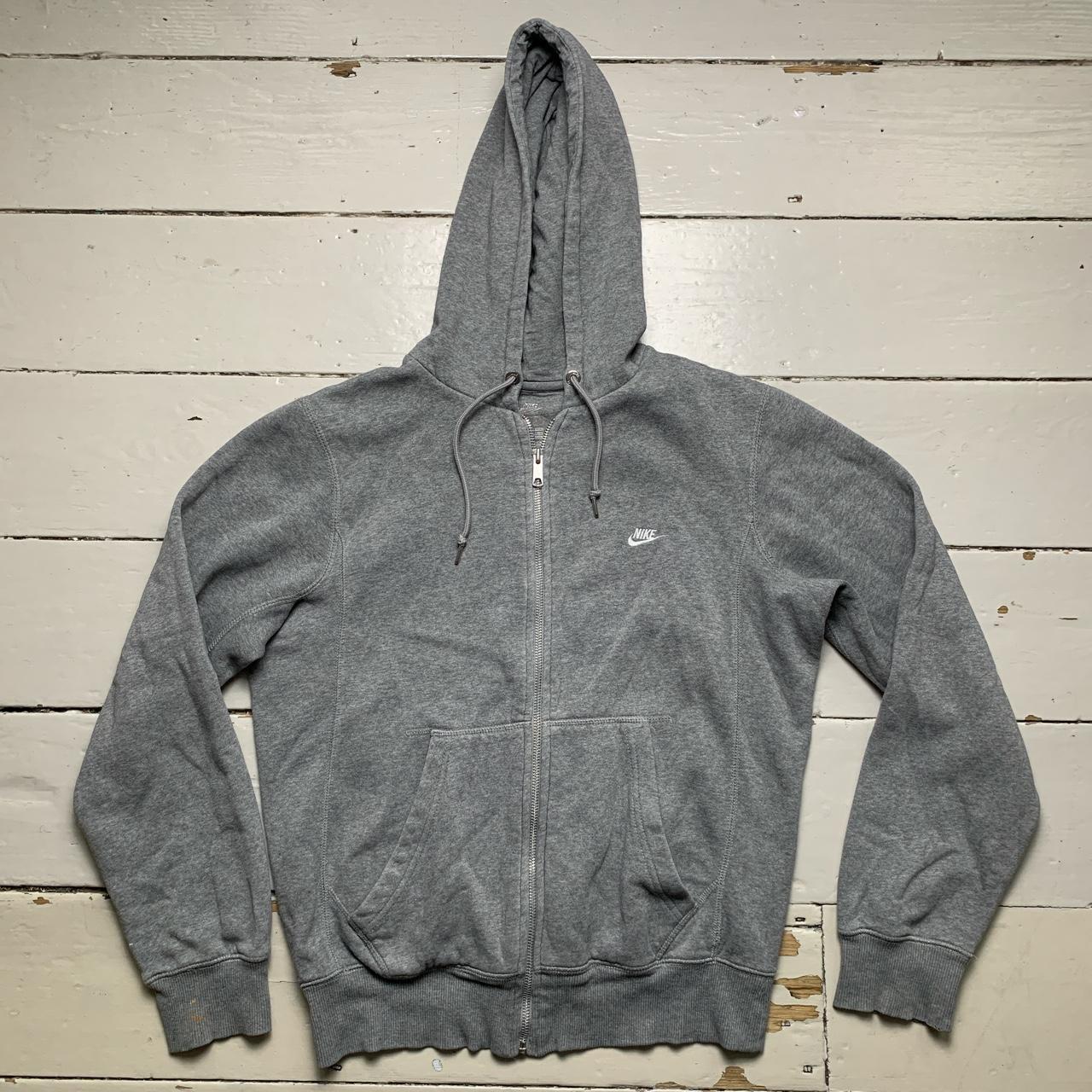 Nike Vintage Swoosh Grey and White Hoodie