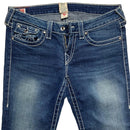 True Religion Disco Julie Big T Navy Stonewash and White Stitch Womens Jeans (31W)