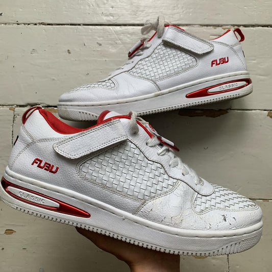 FUBU Vintage White and Red Trainers