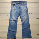 Levis 527 Distressed Light Blue Jeans