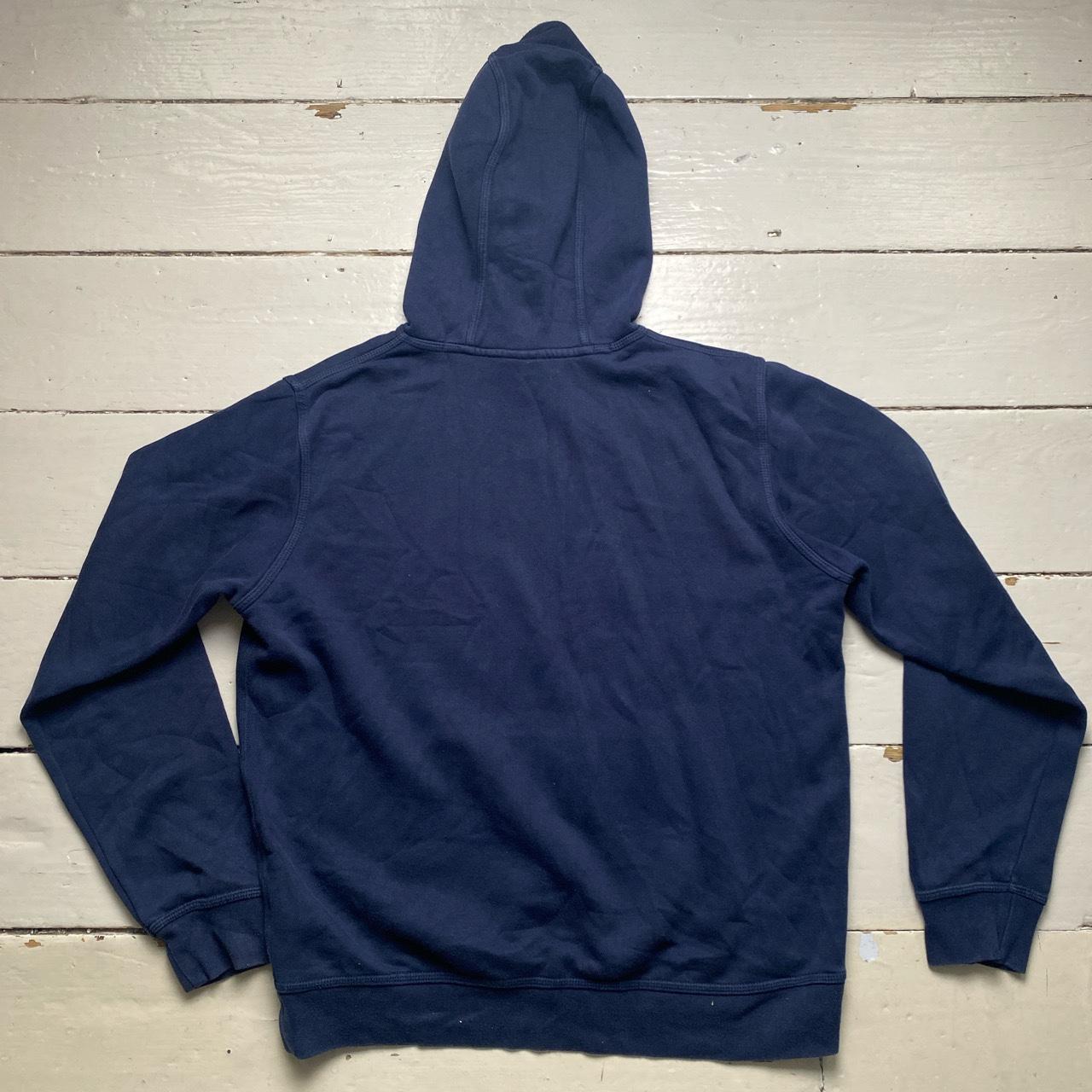 Nike Club Spellout Navy and White Hoodie