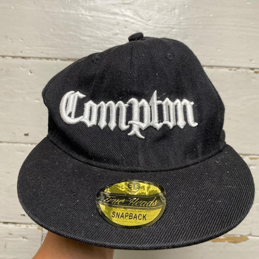 Compton Black and White Snapback Cap