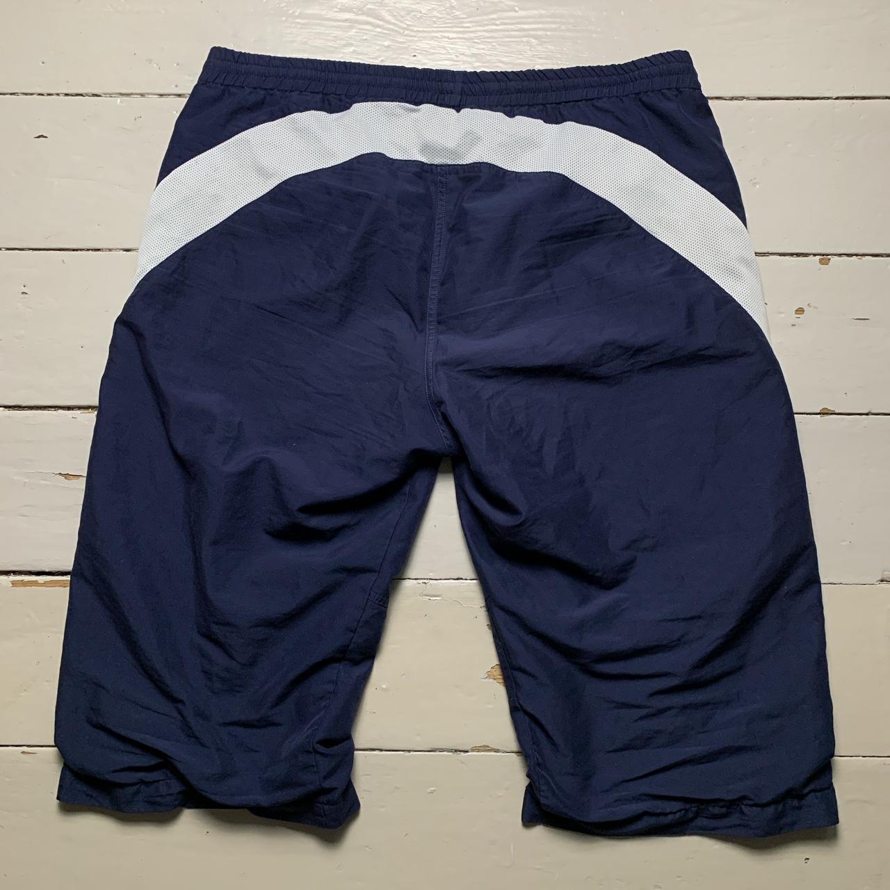 Fila Vintage Baggy Shell Track Pant Shorts Navy White and Red