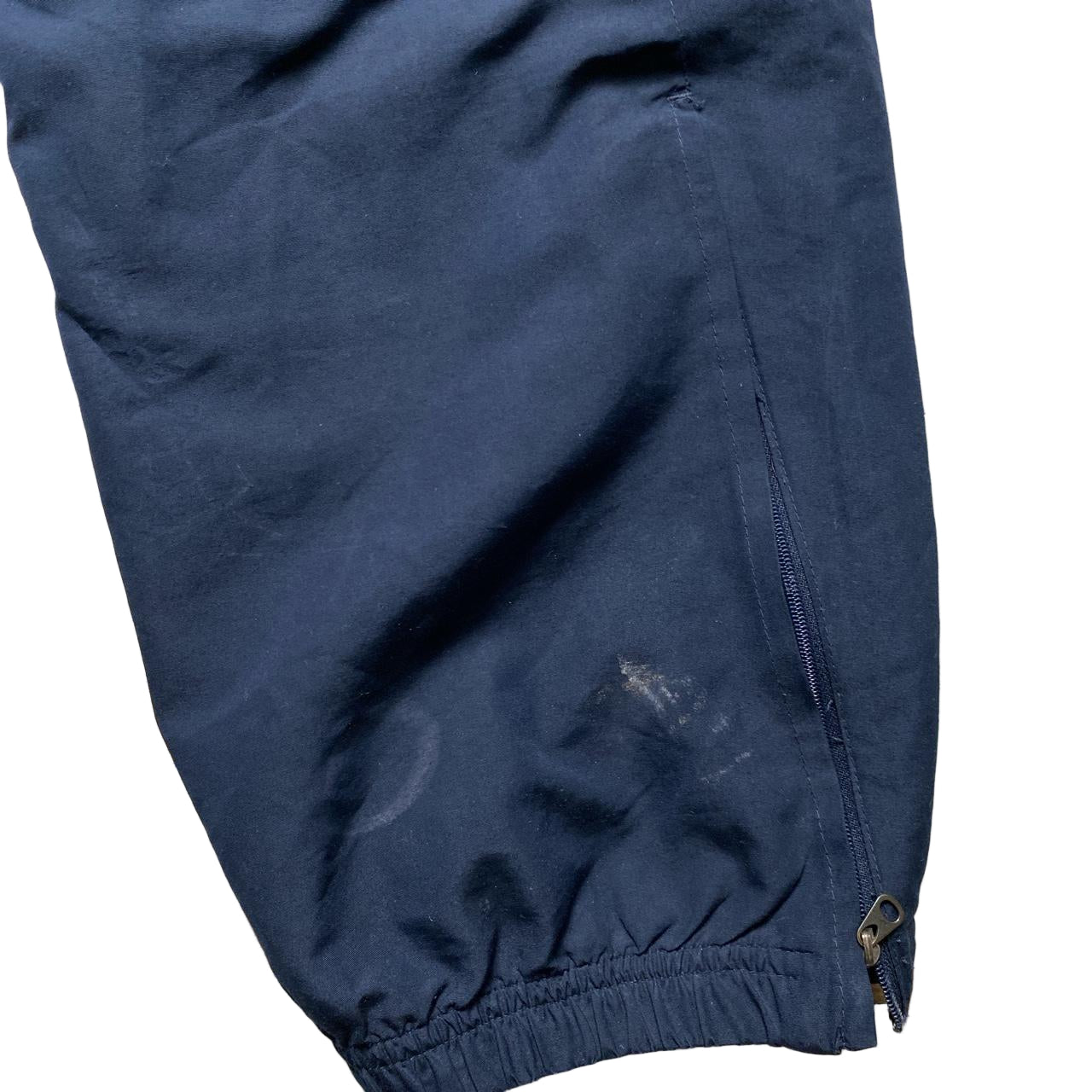 Nike Football Arsenal Vintage y2k Navy and Yellow Swoosh Shell Trackpant Bottoms (M)