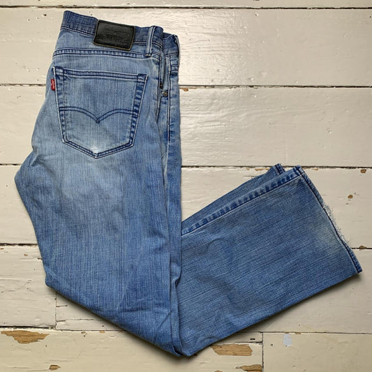 Levis 527 Distressed Light Blue Jeans