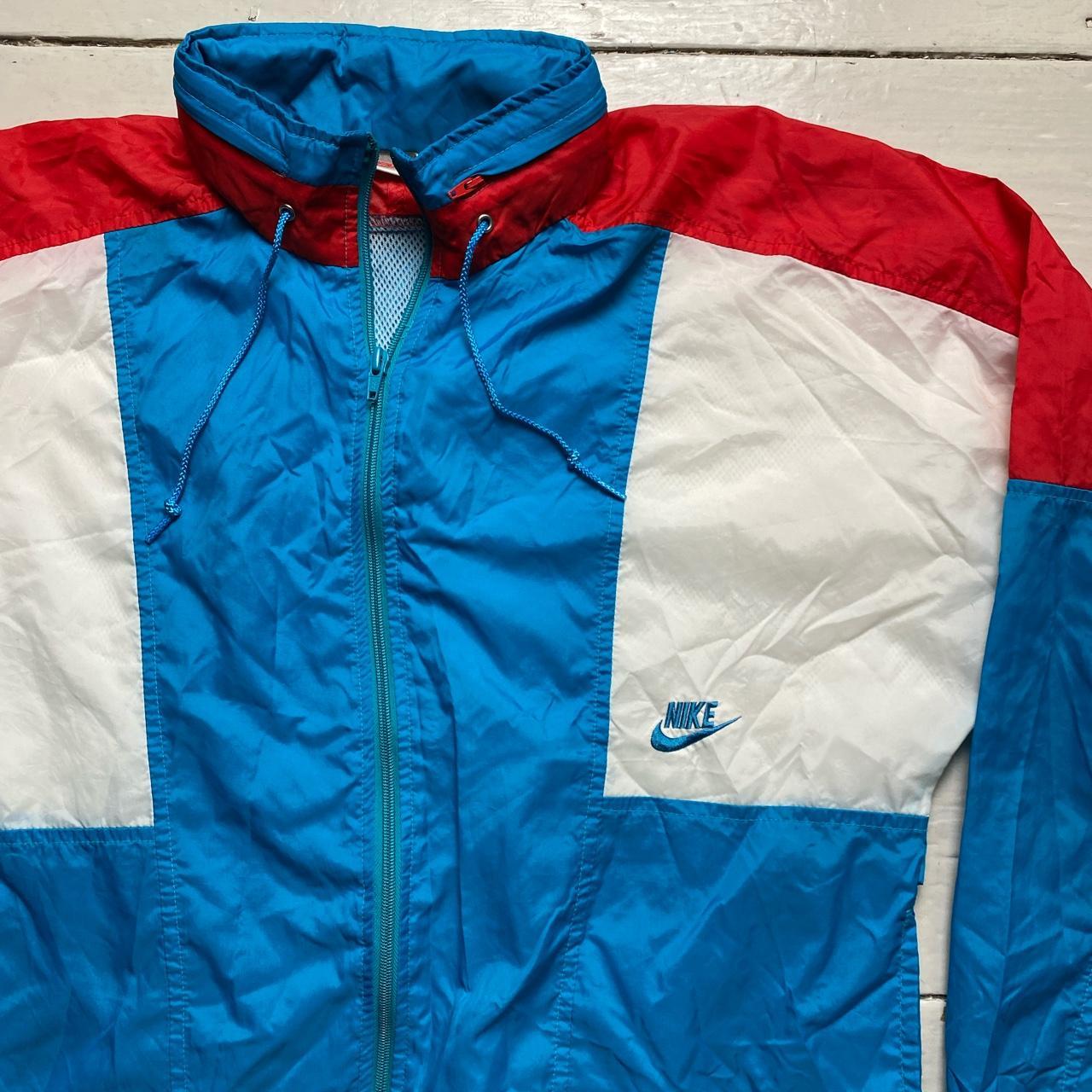 Nike Vintage 90’s Windbreaker Tracksuit Jacket Blue White and Red