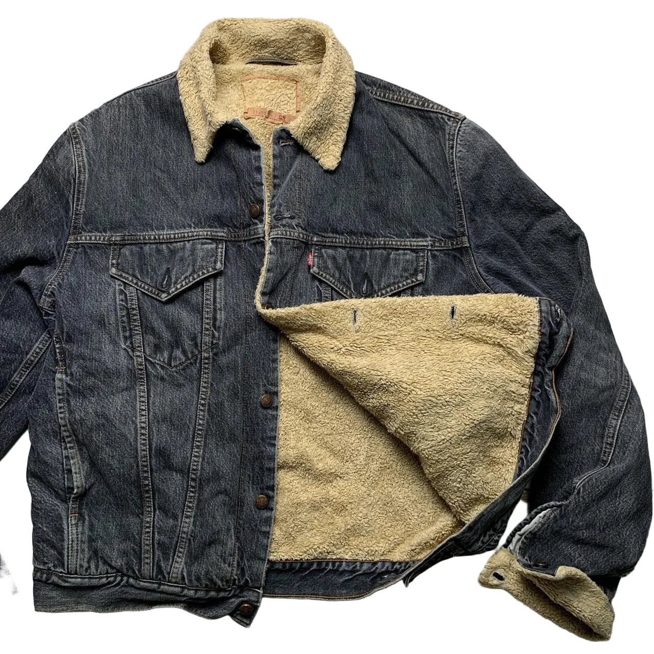 Levis 71550-04 Vintage Grey Sherpa Denim Jacket (XL)