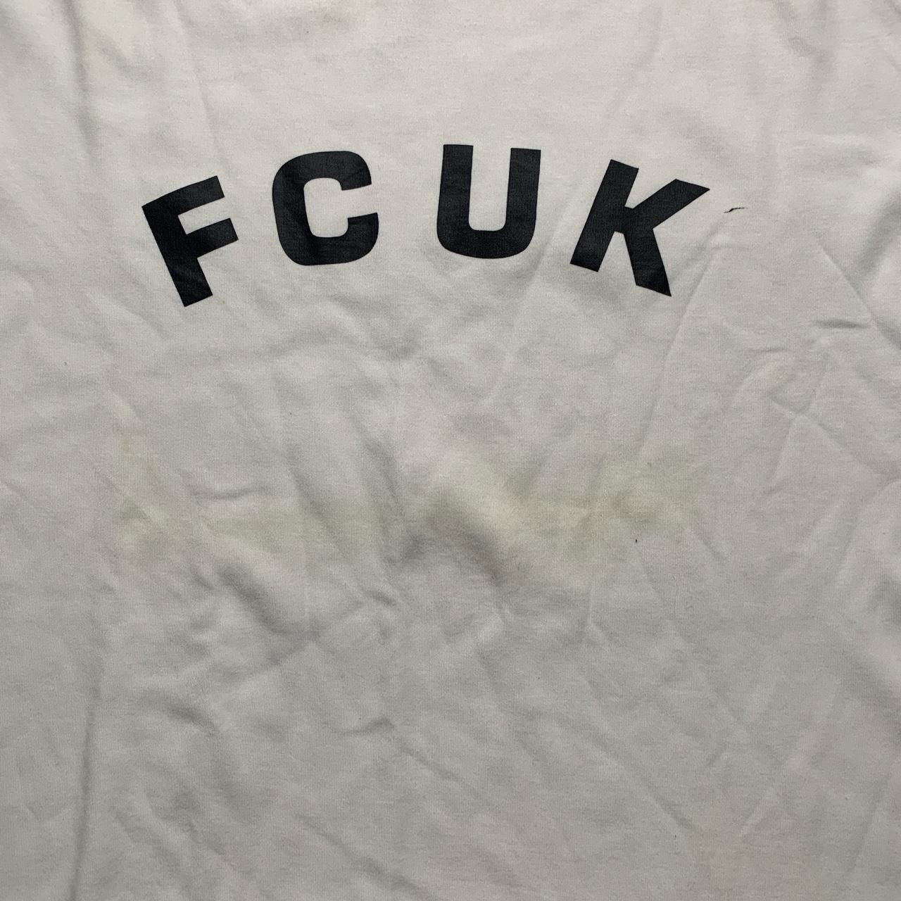 FCUK French Connection White and Black Long Sleeve T Shirt