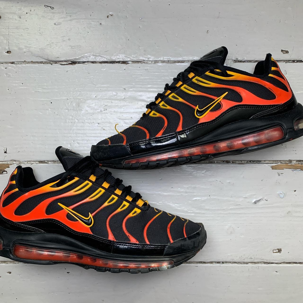 Nike TN Air Max Plus 97 Hybrid Black Sunset Yellow and Orange