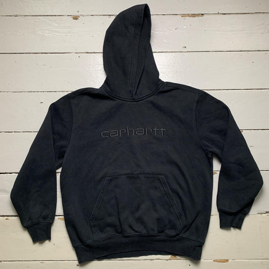 Carharrt WIP Black Spellout Embroidered Hoodie