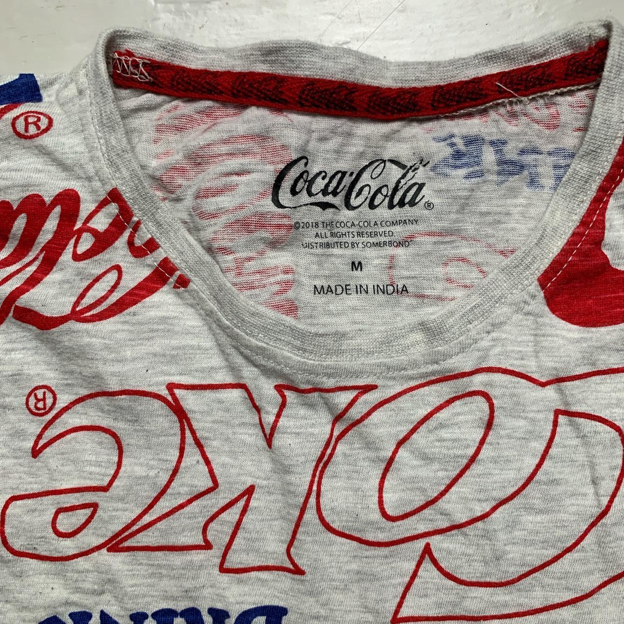 Coca Cola Grey Red and Blue T Shirt