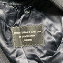 Huntsman & Sons of Saville Row Long Double Breasted Duffle Trench Coat Navy (XL)