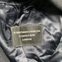 Huntsman & Sons of Saville Row Long Double Breasted Duffle Trench Coat Navy (XL)