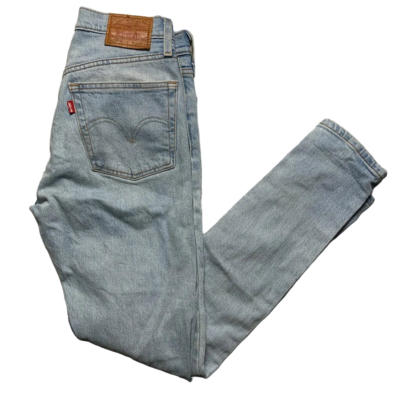 Levis 501 S Slim Skinny Light Blue Jeans (24W)