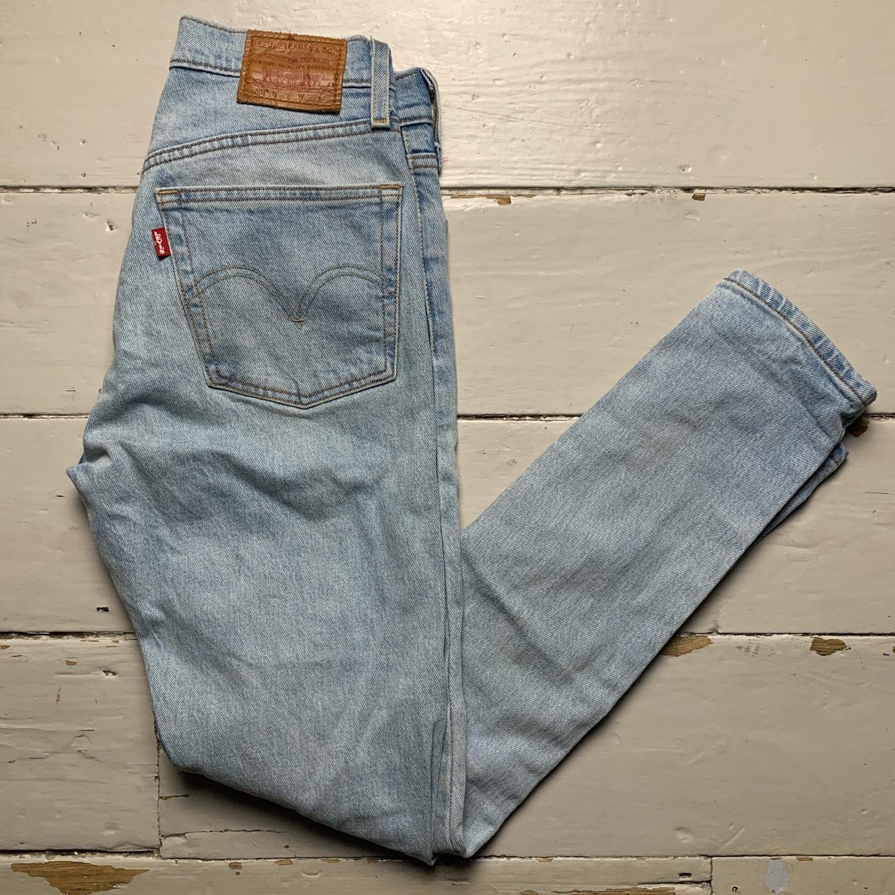 Levis 501 S Slim Skinny Light Blue Jeans