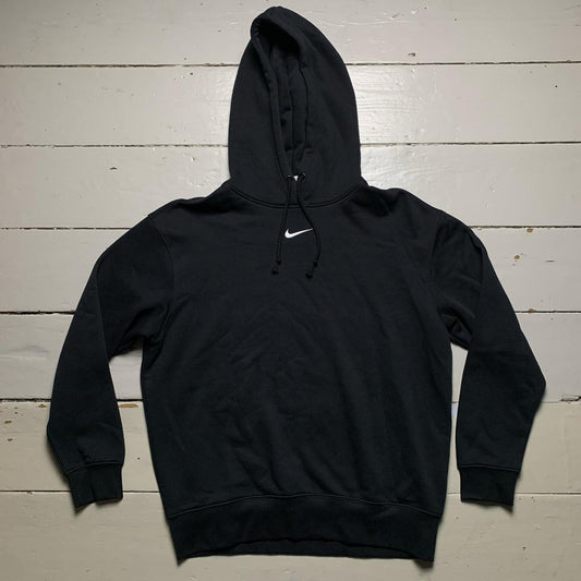 Nike Centre Swoosh Black and White Oversized Hoodie