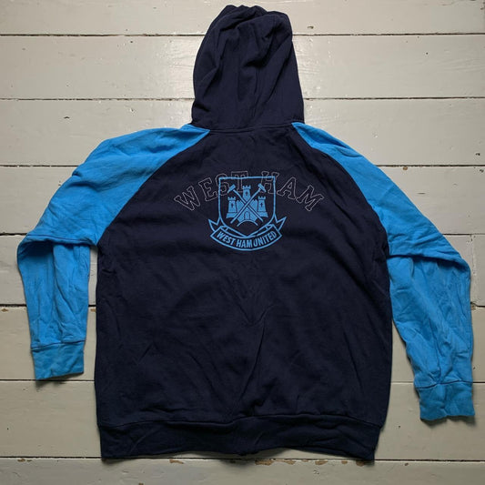 West Ham United Navy and Blue Vintage Merch Hoodie