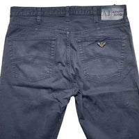 Armani Navy Slim Straight Jean Trousers (32W)