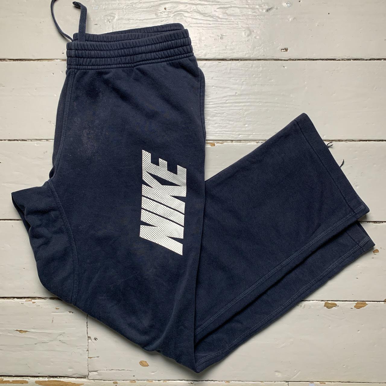Nike Club Spellout Navy and White Joggers
