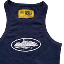 Corteiz Navy and White Womens Vest Tank Top (L)