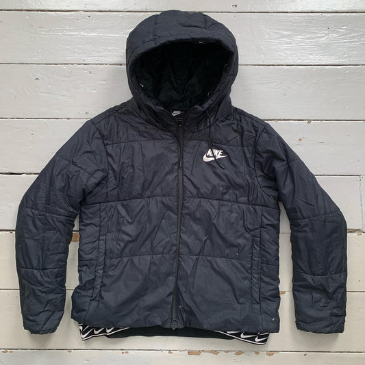 Nike Swoosh Black Puffer Coat