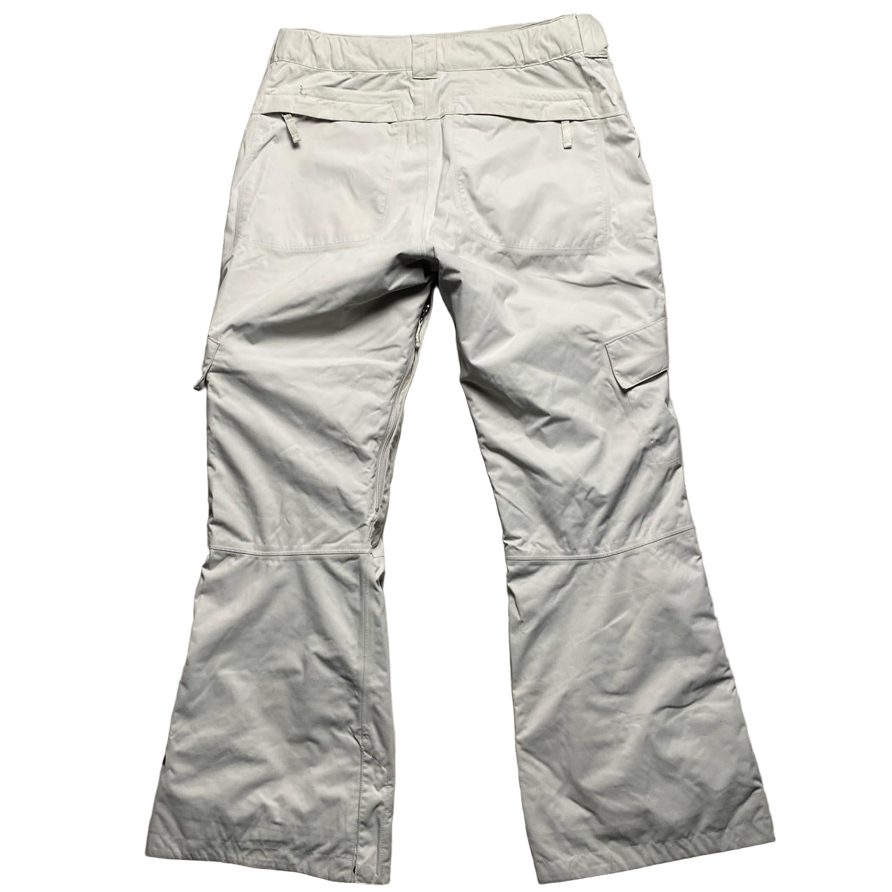 The North Face Vintage White and Brown Ski Salopette Snowboarding Cargo Trousers (L)