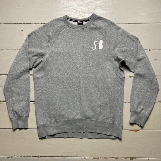 Nike SB Grey and White Jumper