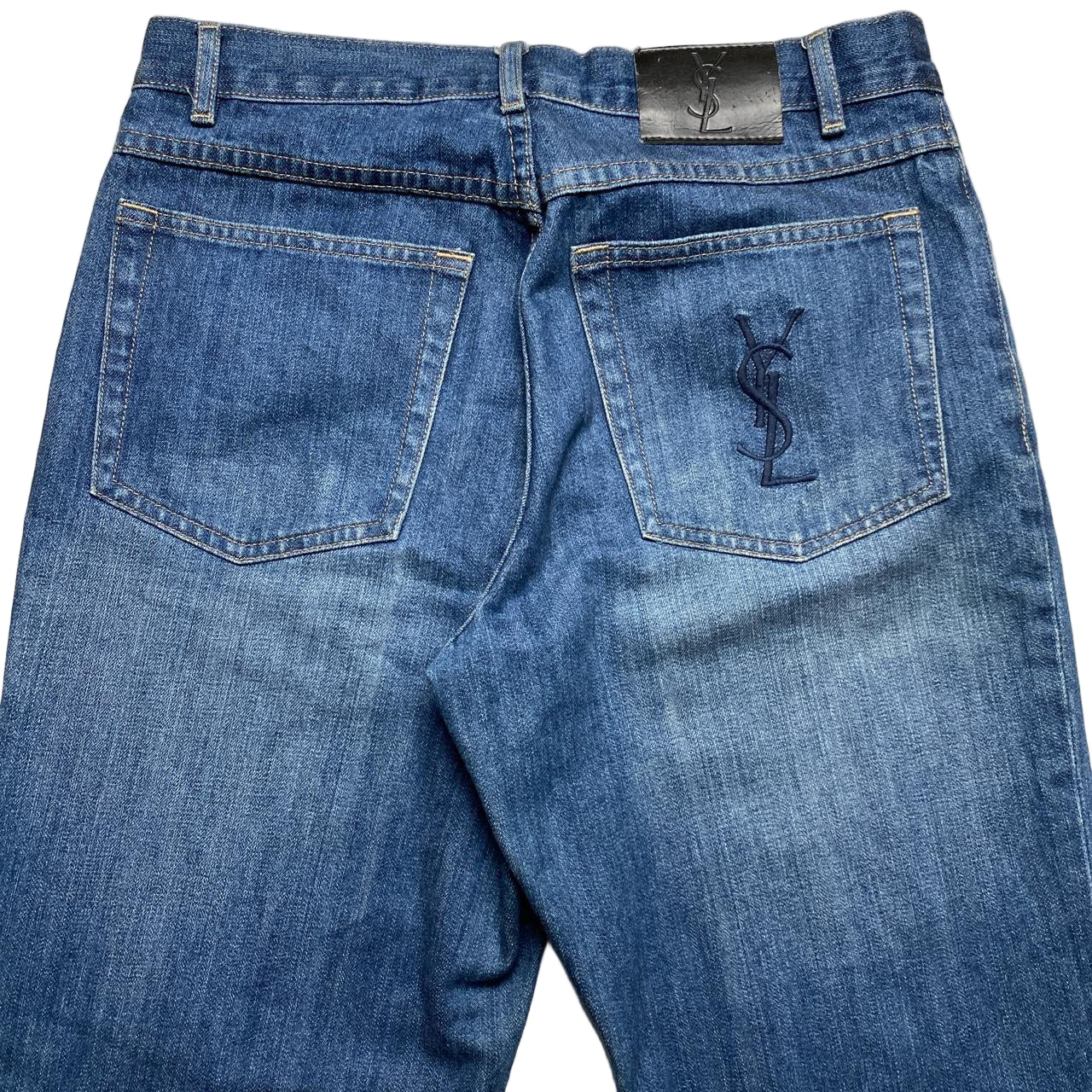 YSL Vintage Yves Saint Laurent Navy Baggy Jeans (30W)