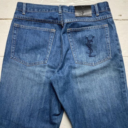 YSL Vintage Yves Saint Laurent Navy Baggy Jeans