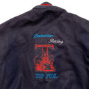 Budweiser Vintage Racing Drag Race Varsity Bomber Jacket (S)