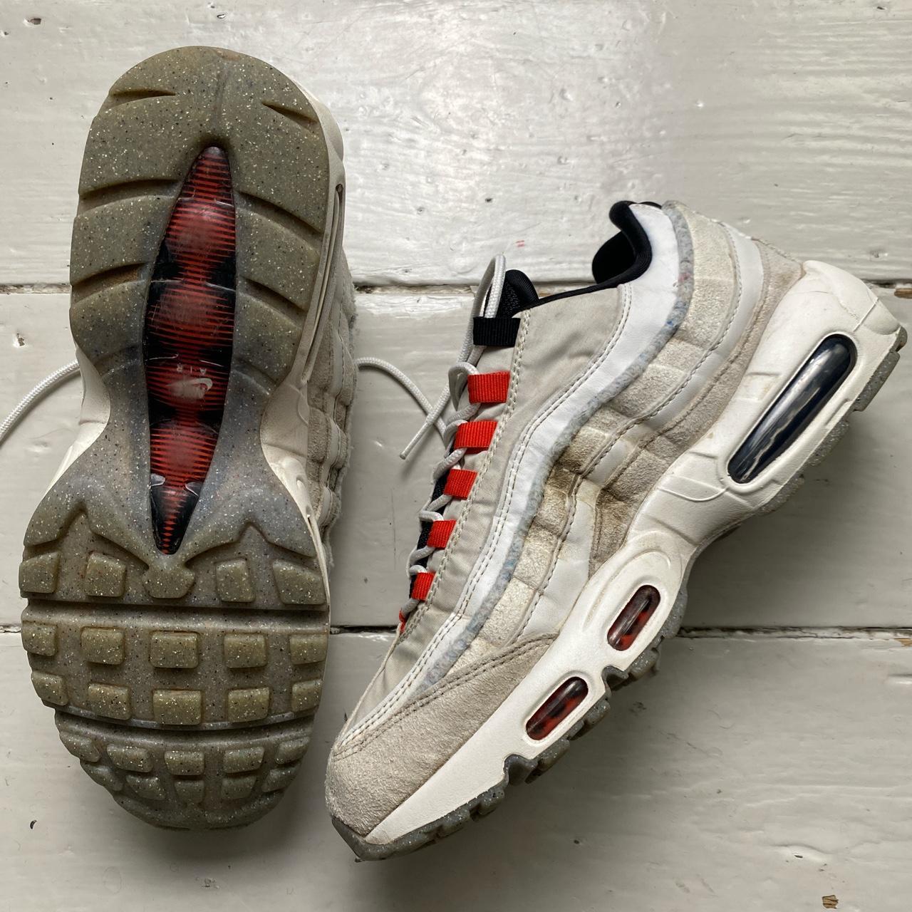 Nike Air Max 95 Light Bone Habanero Red